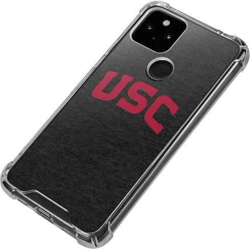 University of Southern California USC Bold Logo Google Pixel 5 Clear Case